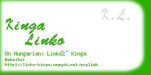 kinga linko business card